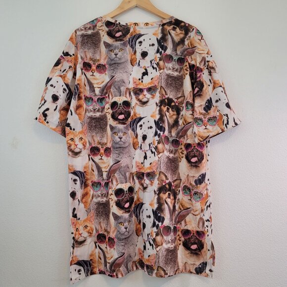 Secret Treasures Cats Puppies Bunny Print Shirt Adult Sz L/XL Unisex Tee Casual - Picture 2 of 11